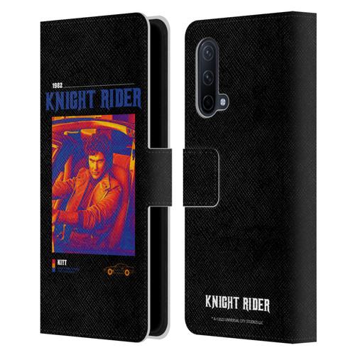 Knight Rider Graphics Michael Knight Driving Leather Book Wallet Case Cover For OnePlus Nord CE 5G