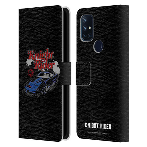 Knight Rider Graphics Kitt Retro Leather Book Wallet Case Cover For OnePlus Nord N10 5G