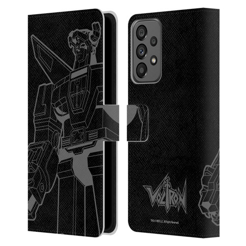 Voltron Graphics Oversized Black Robot Leather Book Wallet Case Cover For Samsung Galaxy A73 5G (2022)