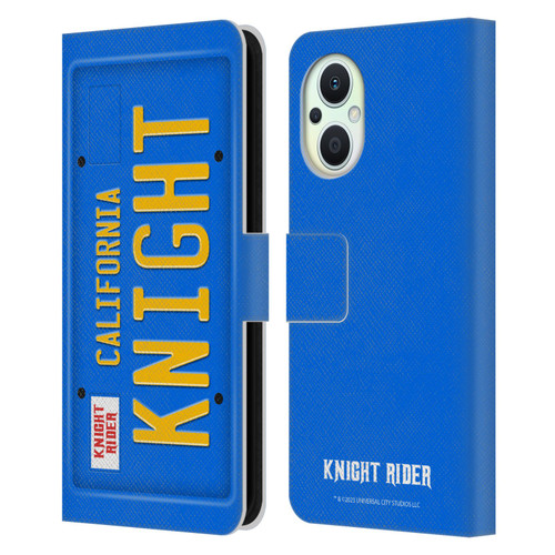 Knight Rider Graphics Plate Number Leather Book Wallet Case Cover For OPPO Reno8 Lite