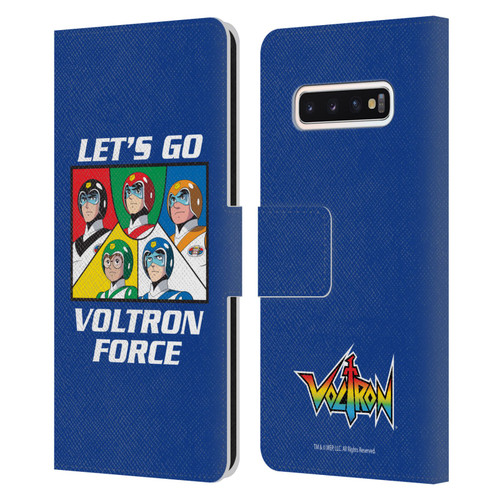 Voltron Graphics Go Voltron Force Leather Book Wallet Case Cover For Samsung Galaxy S10