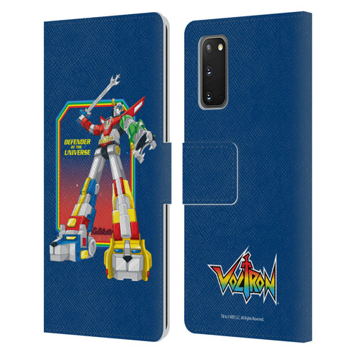 Voltron Graphics Defender Of Universe Plain Leather Book Wallet Case Cover For Samsung Galaxy S20 / S20 5G