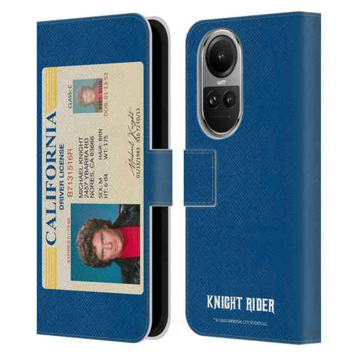 Knight Rider Graphics Driver's License Leather Book Wallet Case Cover For OPPO Reno10 5G / Reno10 Pro 5G