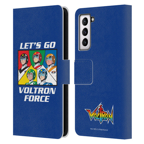 Voltron Graphics Go Voltron Force Leather Book Wallet Case Cover For Samsung Galaxy S21 5G