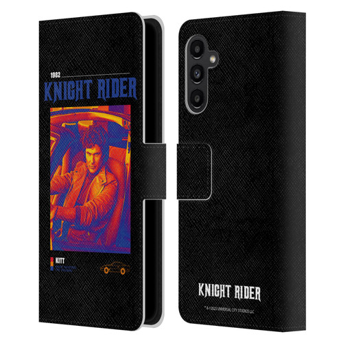 Knight Rider Graphics Michael Knight Driving Leather Book Wallet Case Cover For Samsung Galaxy A13 5G (2021)