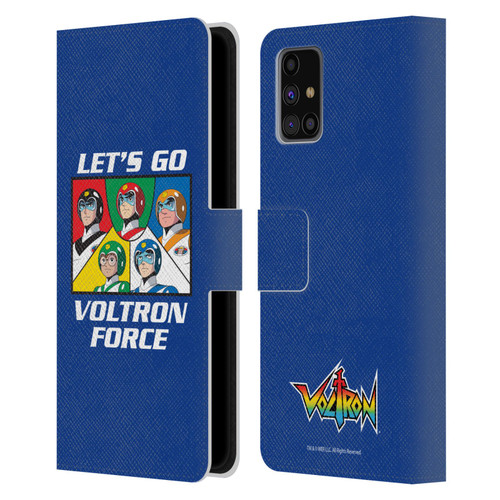 Voltron Graphics Go Voltron Force Leather Book Wallet Case Cover For Samsung Galaxy M31s (2020)