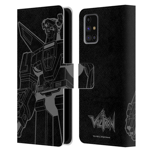 Voltron Graphics Oversized Black Robot Leather Book Wallet Case Cover For Samsung Galaxy M31s (2020)