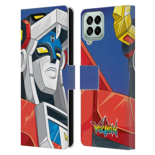 Voltron Graphics Head Leather Book Wallet Case Cover For Samsung Galaxy M33 (2022)