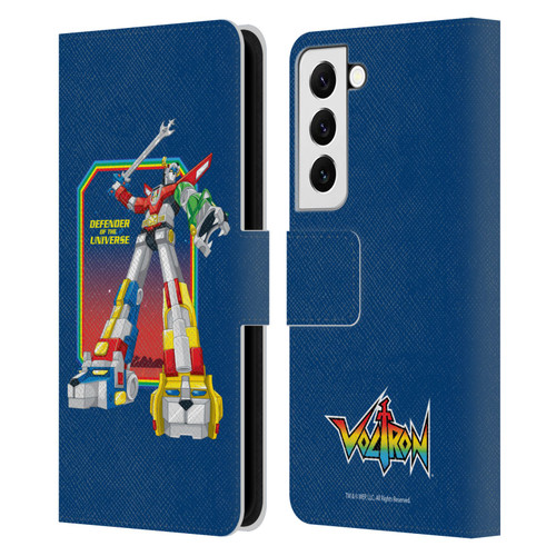 Voltron Graphics Defender Of Universe Plain Leather Book Wallet Case Cover For Samsung Galaxy S22 5G