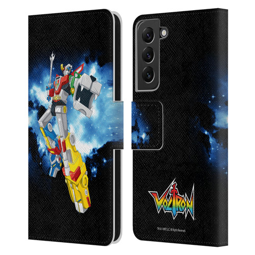 Voltron Graphics Galaxy Nebula Robot Leather Book Wallet Case Cover For Samsung Galaxy S22+ 5G