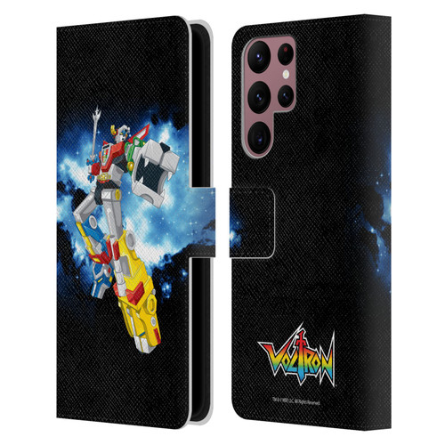 Voltron Graphics Galaxy Nebula Robot Leather Book Wallet Case Cover For Samsung Galaxy S22 Ultra 5G