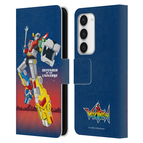 Voltron Graphics Defender Of Universe Gradient Leather Book Wallet Case Cover For Samsung Galaxy S23 5G