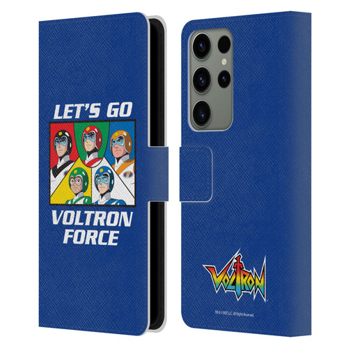 Voltron Graphics Go Voltron Force Leather Book Wallet Case Cover For Samsung Galaxy S23 Ultra 5G