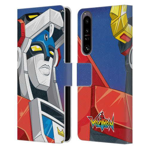 Voltron Graphics Head Leather Book Wallet Case Cover For Sony Xperia 1 IV