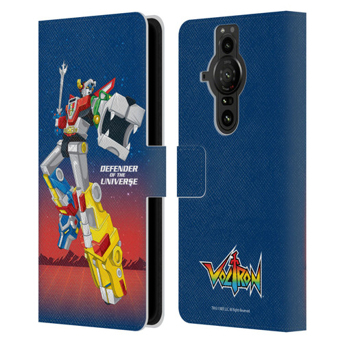 Voltron Graphics Defender Of Universe Gradient Leather Book Wallet Case Cover For Sony Xperia Pro-I