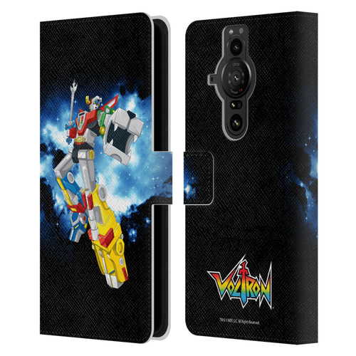 Voltron Graphics Galaxy Nebula Robot Leather Book Wallet Case Cover For Sony Xperia Pro-I