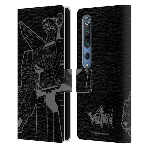 Voltron Graphics Oversized Black Robot Leather Book Wallet Case Cover For Xiaomi Mi 10 5G / Mi 10 Pro 5G