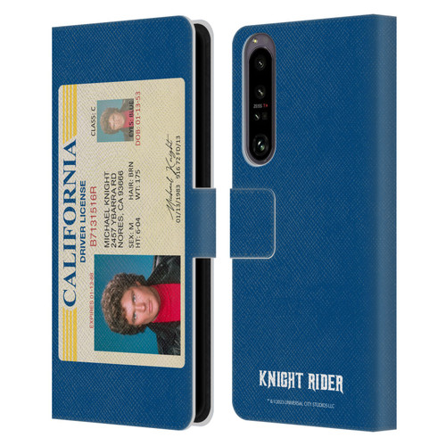 Knight Rider Graphics Driver's License Leather Book Wallet Case Cover For Sony Xperia 1 IV