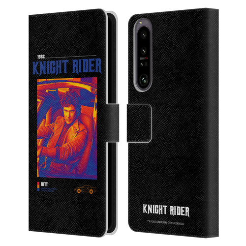 Knight Rider Graphics Michael Knight Driving Leather Book Wallet Case Cover For Sony Xperia 1 IV