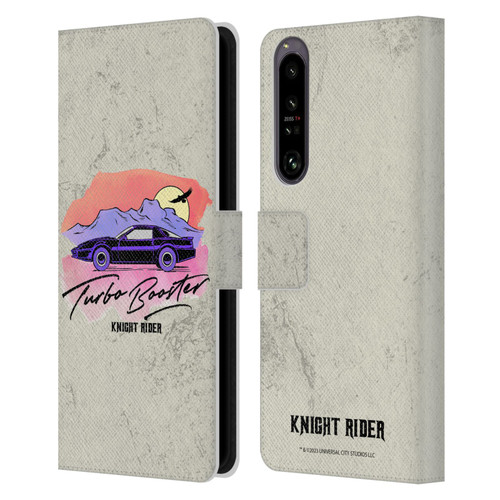 Knight Rider Graphics Turbo Booster Leather Book Wallet Case Cover For Sony Xperia 1 IV