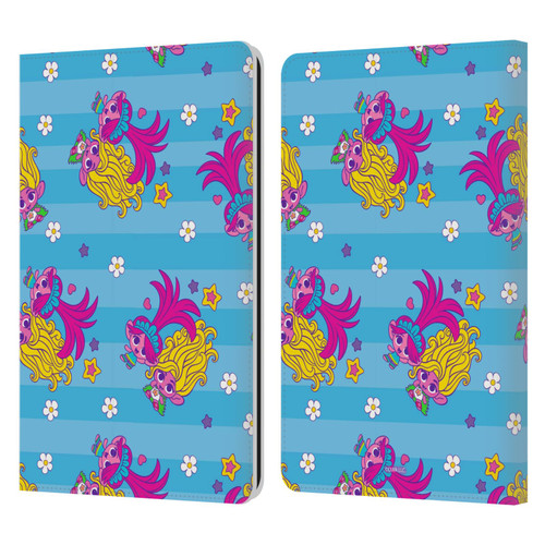 Trolls 3: Band Together Art Stripes Blue Leather Book Wallet Case Cover For Amazon Kindle Paperwhite 1 / 2 / 3