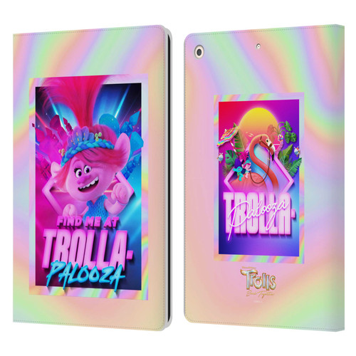 Trolls 3: Band Together Art Trolla-Palooza Leather Book Wallet Case Cover For Apple iPad 10.2 2019/2020/2021