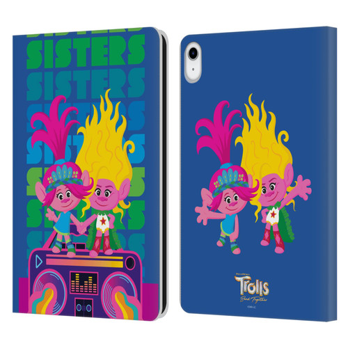 Trolls 3: Band Together Art Sisters Leather Book Wallet Case Cover For Apple iPad 10.9 (2022)