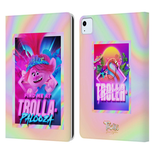 Trolls 3: Band Together Art Trolla-Palooza Leather Book Wallet Case Cover For Apple iPad Air 2020 / 2022