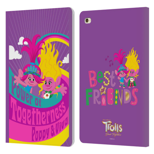 Trolls 3: Band Together Art Power Of Togetherness Leather Book Wallet Case Cover For Apple iPad mini 4