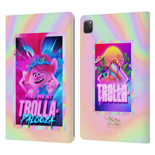 Trolls 3: Band Together Art Trolla-Palooza Leather Book Wallet Case Cover For Apple iPad Pro 11 2020 / 2021 / 2022