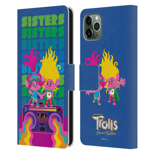 Trolls 3: Band Together Art Sisters Leather Book Wallet Case Cover For Apple iPhone 11 Pro Max
