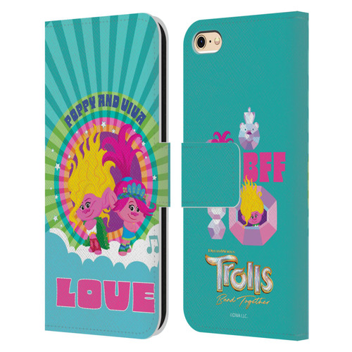 Trolls 3: Band Together Art Love Leather Book Wallet Case Cover For Apple iPhone 6 / iPhone 6s