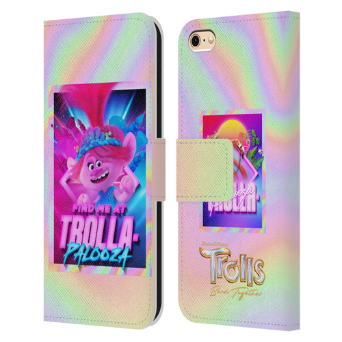 Trolls 3: Band Together Art Trolla-Palooza Leather Book Wallet Case Cover For Apple iPhone 6 / iPhone 6s
