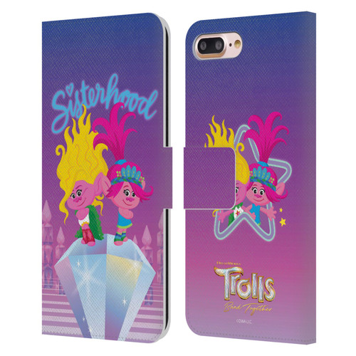 Trolls 3: Band Together Art Sisterhood Leather Book Wallet Case Cover For Apple iPhone 7 Plus / iPhone 8 Plus