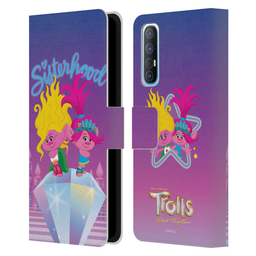 Trolls 3: Band Together Art Sisterhood Leather Book Wallet Case Cover For OPPO Find X2 Neo 5G