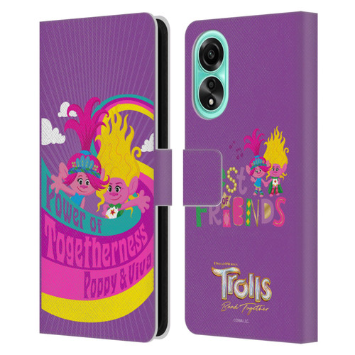 Trolls 3: Band Together Art Power Of Togetherness Leather Book Wallet Case Cover For OPPO A78 5G