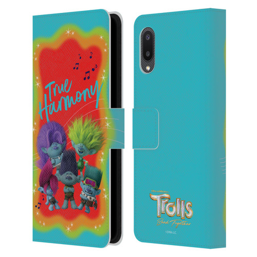Trolls 3: Band Together Art True Harmony Leather Book Wallet Case Cover For Samsung Galaxy A02/M02 (2021)
