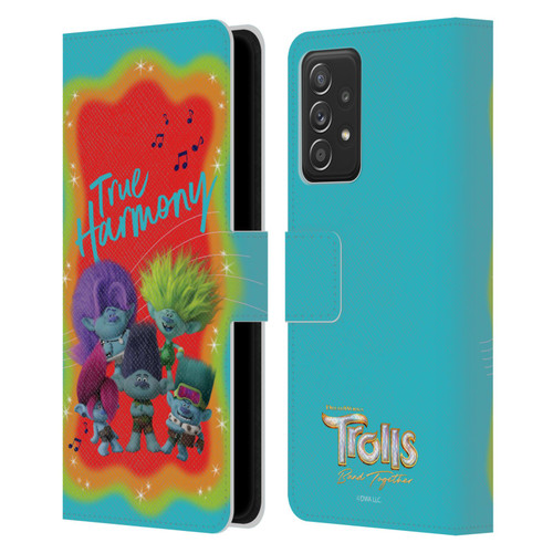 Trolls 3: Band Together Art True Harmony Leather Book Wallet Case Cover For Samsung Galaxy A52 / A52s / 5G (2021)