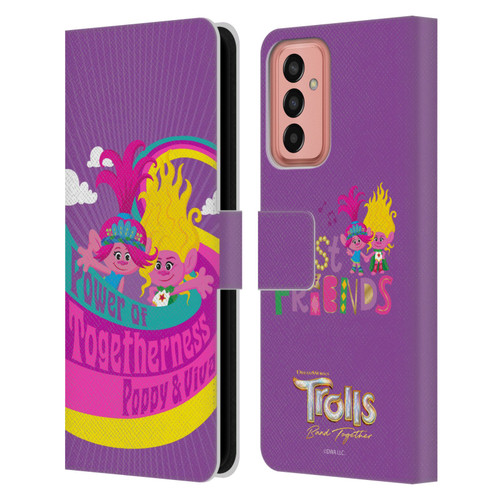 Trolls 3: Band Together Art Power Of Togetherness Leather Book Wallet Case Cover For Samsung Galaxy M13 (2022)