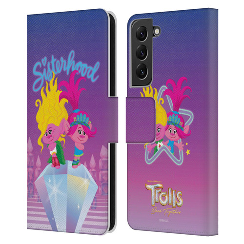 Trolls 3: Band Together Art Sisterhood Leather Book Wallet Case Cover For Samsung Galaxy S22+ 5G