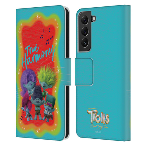 Trolls 3: Band Together Art True Harmony Leather Book Wallet Case Cover For Samsung Galaxy S22+ 5G