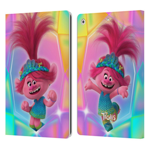 Trolls 3: Band Together Graphics Poppy Leather Book Wallet Case Cover For Apple iPad 10.2 2019/2020/2021