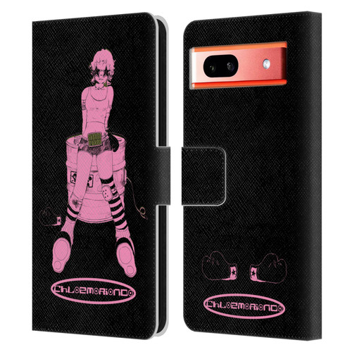 Chloe Moriondo Graphics Pink Leather Book Wallet Case Cover For Google Pixel 7a