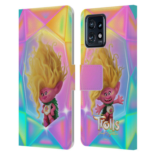 Trolls 3: Band Together Graphics Viva Leather Book Wallet Case Cover For Motorola Moto Edge 40 Pro