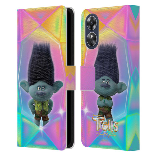 Trolls 3: Band Together Graphics Branch Leather Book Wallet Case Cover For OPPO A17