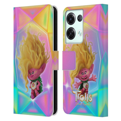 Trolls 3: Band Together Graphics Viva Leather Book Wallet Case Cover For OPPO Reno8 Pro