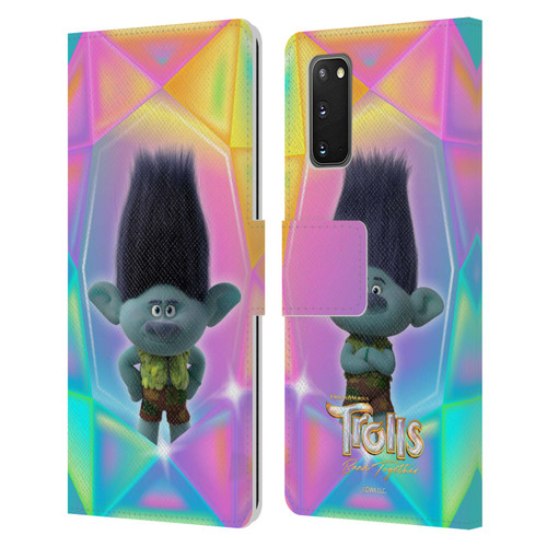 Trolls 3: Band Together Graphics Branch Leather Book Wallet Case Cover For Samsung Galaxy S20 / S20 5G