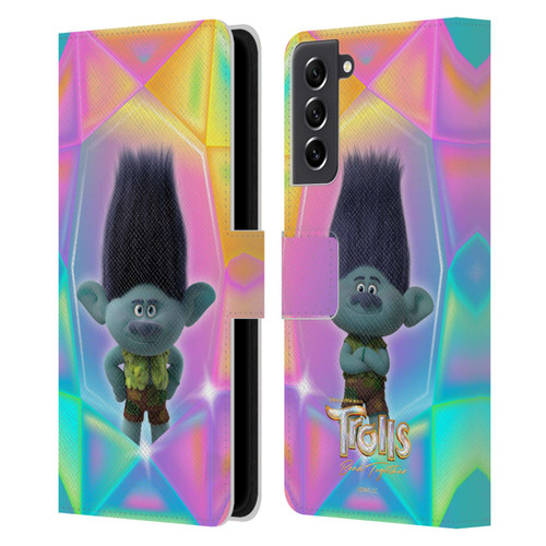 Trolls 3: Band Together Graphics Branch Leather Book Wallet Case Cover For Samsung Galaxy S21 FE 5G