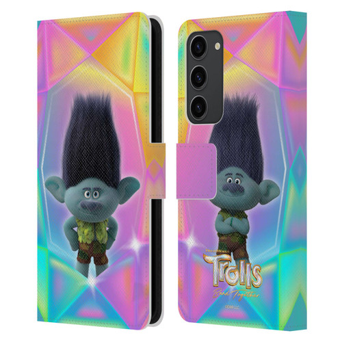 Trolls 3: Band Together Graphics Branch Leather Book Wallet Case Cover For Samsung Galaxy S23+ 5G