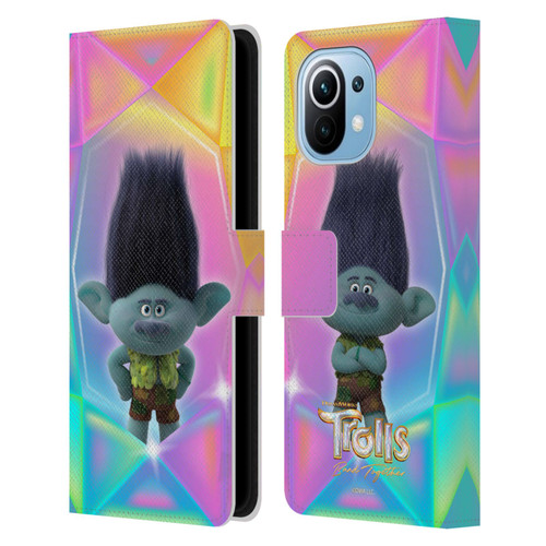 Trolls 3: Band Together Graphics Branch Leather Book Wallet Case Cover For Xiaomi Mi 11